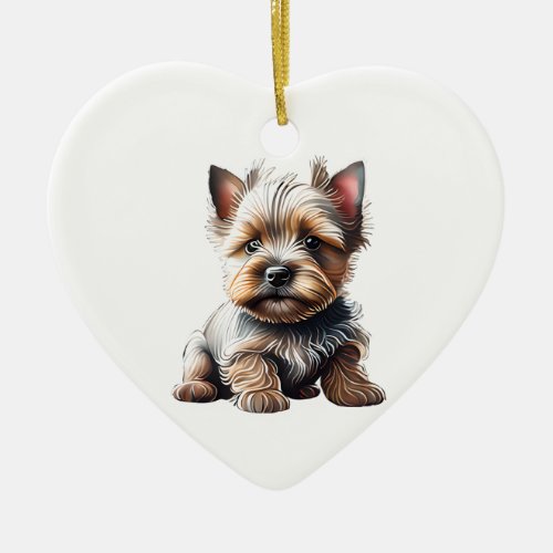 Personalized Cairn Terrier Puppy Ceramic Ornament