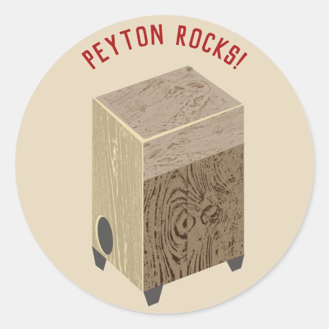 Personalized Cajon Drum Stickers (Front)