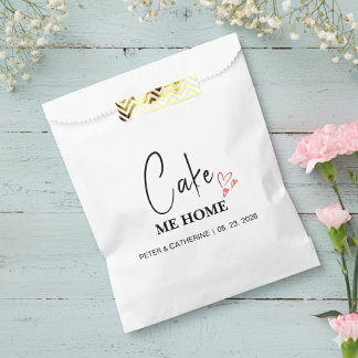 Personalized Cake Me Home Wedding Favor Bag