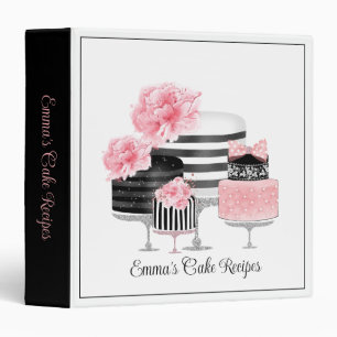 Personalized Cake Recipes 3 Ring Binder