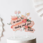 Personalized Cake Topper Bridal Shower Banner (Front)