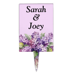 Personalized cake topper, floral topper