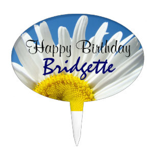 Personalized Cake Topper Happy Birthday Daisy