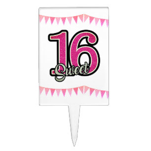 Personalized cake topper sweet 16
