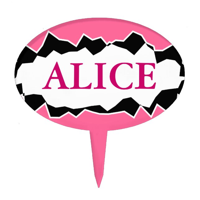 Personalized cake topper with custom name (Front)