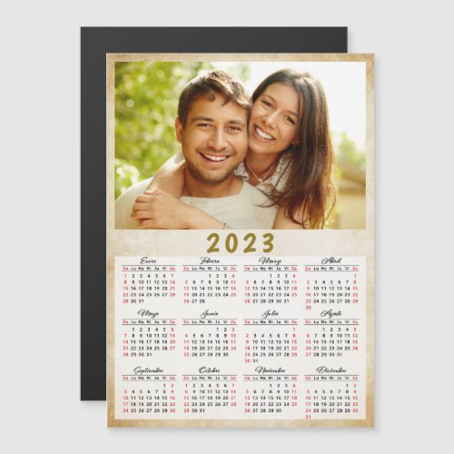 Personalized Calendar 2023 in Spanish Photo Magnet