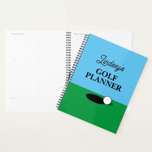 Personalized calendar golf planner agenda book
