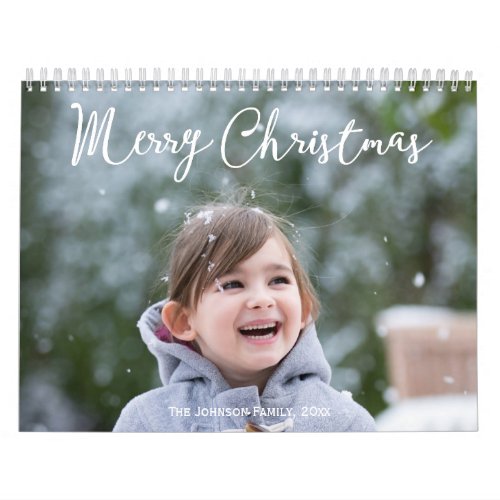 Personalized Calendar Snowing Christmas