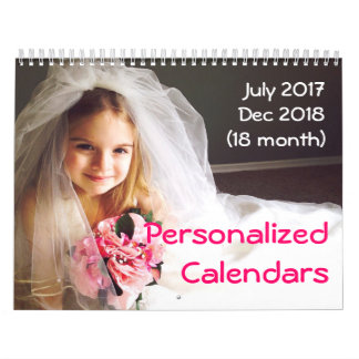 Personalized Calendars 2017-2018 18 Month Calendar