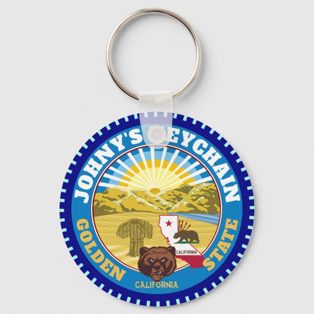 Personalized California 2.0 Keychain (Front)