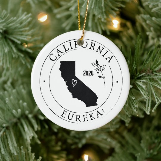 Personalized California Christmas Ornament