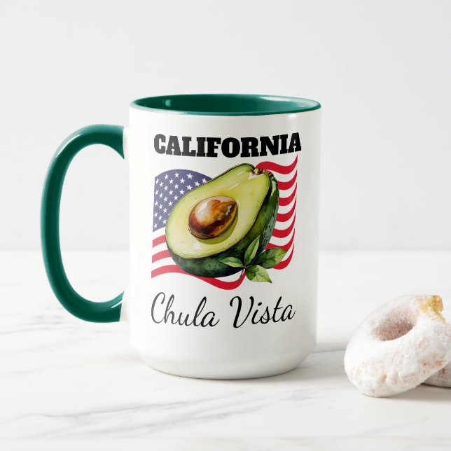 Personalized California Combo Mug (With Donut)