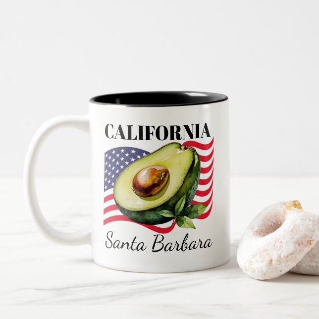 Personalized California Two-Tone Mug (With Donut)