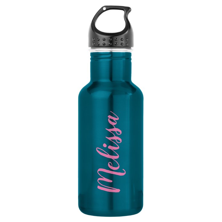 Personalized Calligraphy Name Design Stainless Steel Water Bottle | Zazzle