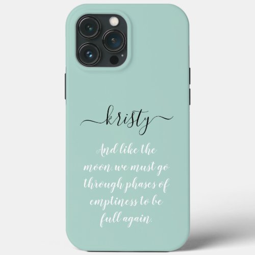 Personalized calligraphy name pastel iPhone 13 pro max case