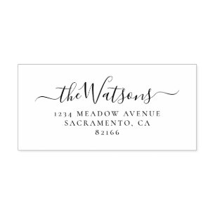 Personalized Calligraphy Return Address Self-inking Stamp