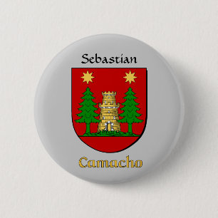 Personalized Camacho Historical Shield Pinback Button