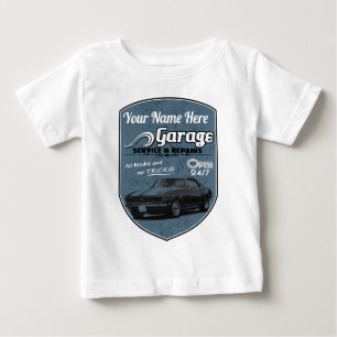Personalized Camaro Garage Baby T-Shirt