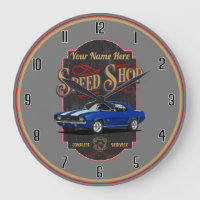 Personalized Camaro Speed Shop Blue
