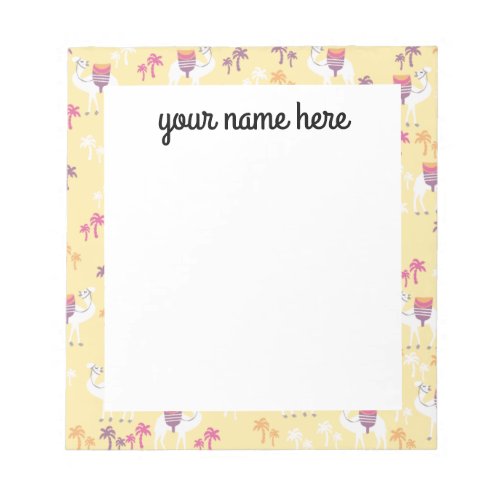 Personalized Camel Notepad