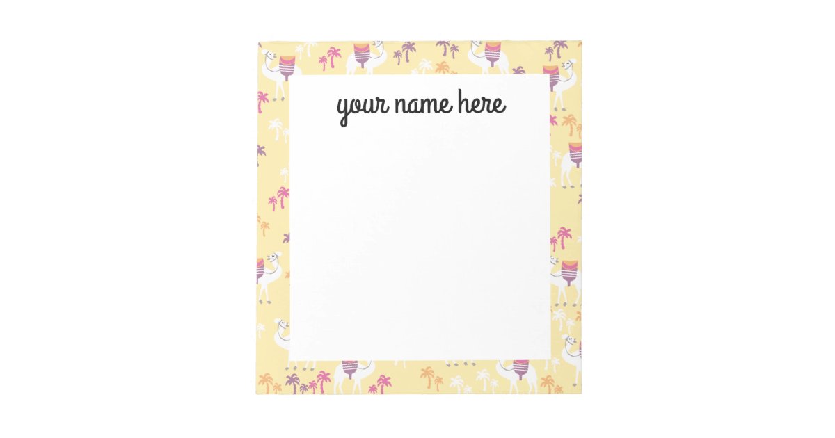 Personalized Camel Notepad | Zazzle