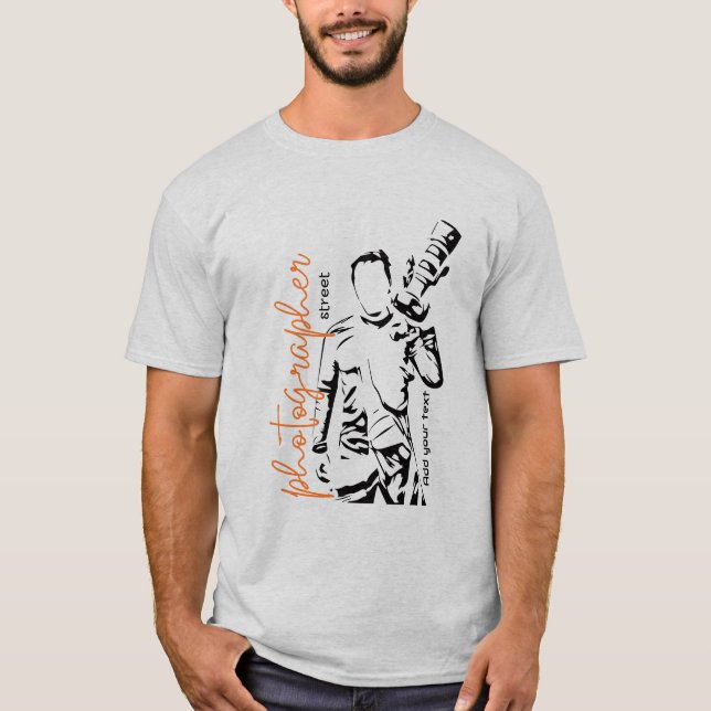 Personalized Camera Lens Photography T-Shirt (Front)