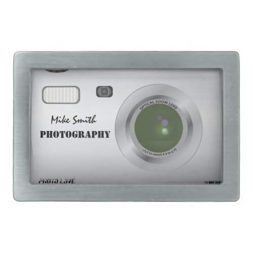 Personalized camera photographer belt buckle