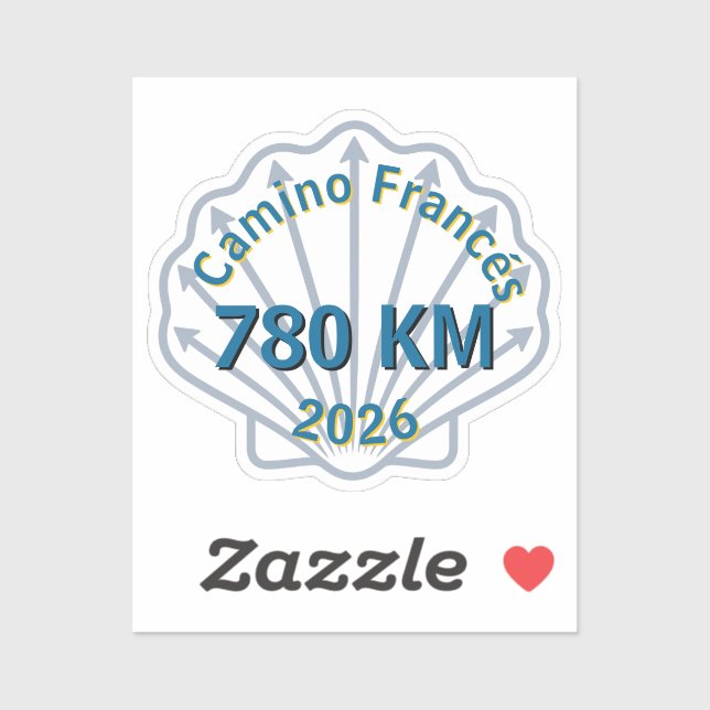 Personalized Camino de Santiago Backpack Patch Sticker (Sheet)