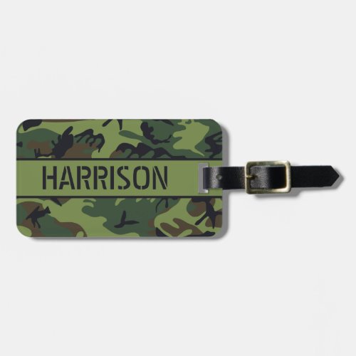 Personalized Camo Luggage Tag