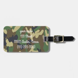 Personalized Camo Luggage Tag