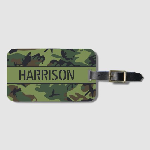 Personalized Camo Luggage Tag