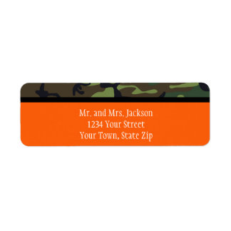 Personalized Camo Postage Stamps Label