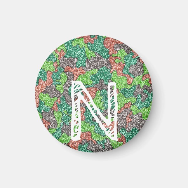 Personalized Camoflauge Magnet (Front)