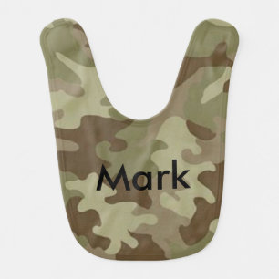 Personalized Camouflage Baby Bib