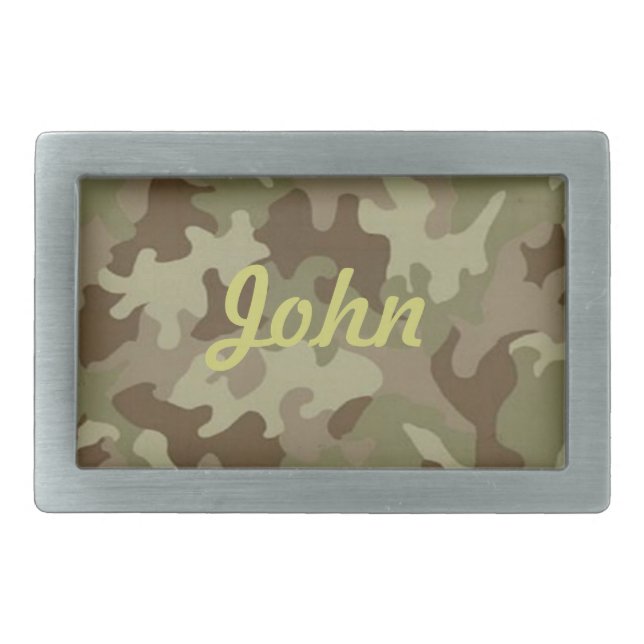 Personalized Camouflage Belt Buckle (Front)