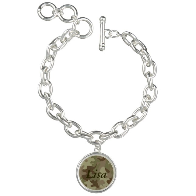 Personalized Camouflage Charm Bracelet (Product)