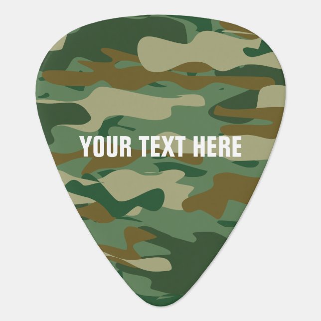 Personalized camouflage color guitar pick (Front)