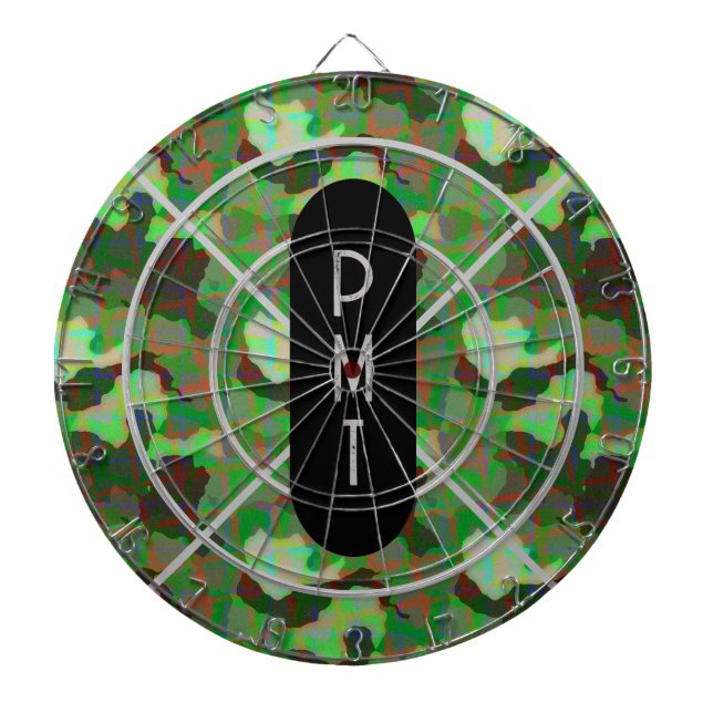 Personalized Camouflage Dart Board (Front)