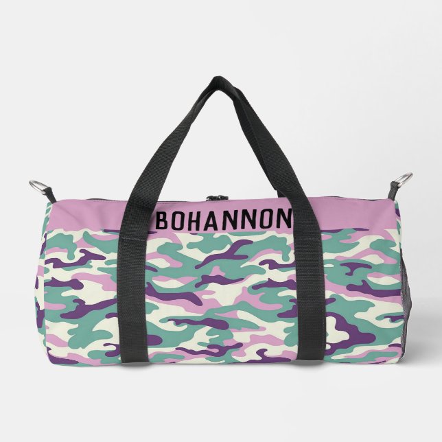 Personalized Camouflage Duffle Bag (Front)