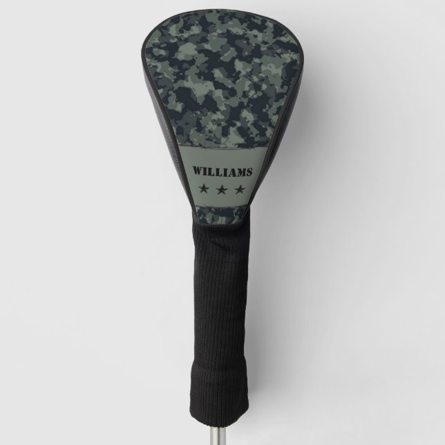 Personalized Camouflage Golf Head Cover (Front)