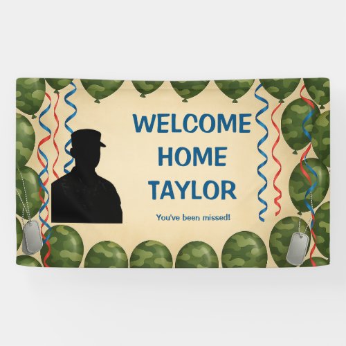 Personalized Camouflage Military Welcome Home 