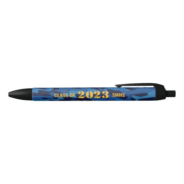Personalized Camouflage Navy Blue Pen (Top)