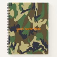 Personalized Camouflage Notebook