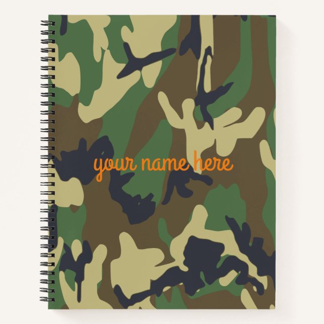Personalized Camouflage Notebook (Front)
