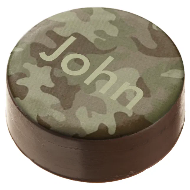 Personalized Camouflage Oreo Cookies (Angled)