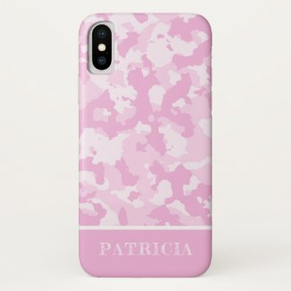 Personalized Camouflage Pattern | Pink Camo iPhone X Case