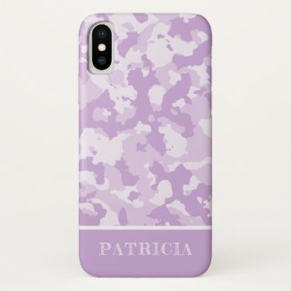 Personalized Camouflage Pattern | Purple Camo iPhone X Case