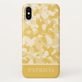 Personalized Camouflage Pattern | Yellow Camo iPhone X Case