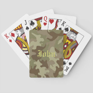 Personalized Camouflage Playing Cards