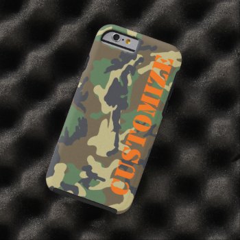 Personalized Camouflage Print Tough Iphone 6 Case by clonecire at Zazzle